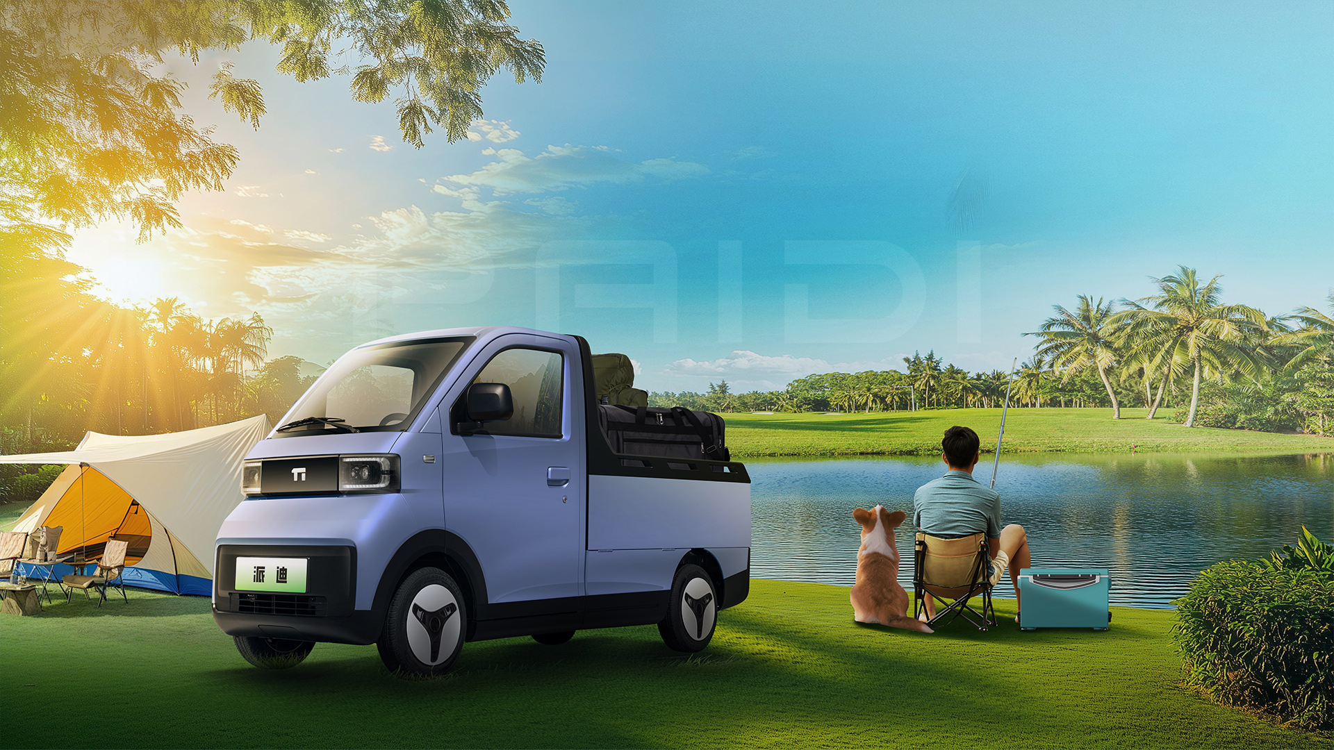 Camping fishing vehicle